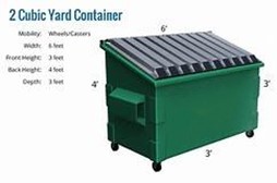 2 Cubic Yard Waste Disposal Container