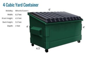 4 Cubic Yard Waste Disposal Container