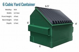 6 Cubic Yard Waste Disposal Container